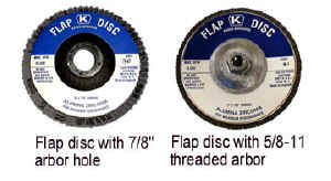 Flap doscs mounting styles