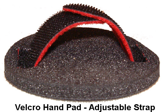 DFS Backing Pad for Hand Sanding Hand Sanding Pad with Adjustable Hand Strap for Hook & Loop Discs Ø 150mm